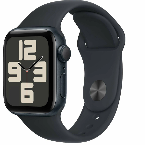 Изображение товара Умные часы Apple Watch SE 2024, 44 мм, Алюминиевый корпус "Полночно-черный" со спортивным ремешком "Полночно-черный", M/L (MXEK3LL/A)